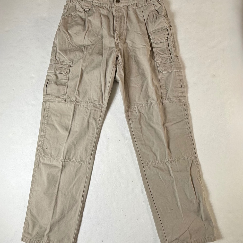 5.11 Tactical Mens 36x34 Cargo Pants Khaki Straight Leg Work Casual - Picture 2 of 9